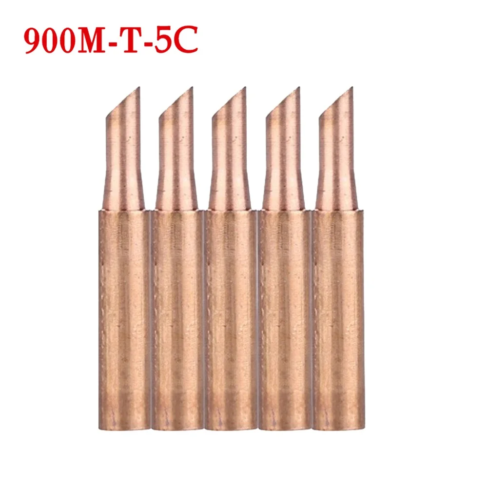 Soldering Iron Tip Solder Tip Pure Cupper Solder Tip Soldering Iron Tip 5piece Soldering Tools Workshop Equipment