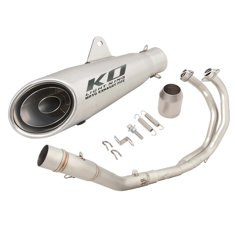 

Для приключений Yamaha R25 2014-2025 R3 2015-2025 MT03 MT25 2016-2025 Полная выхлопная система, соединительная труба, глушитель 51 мм
