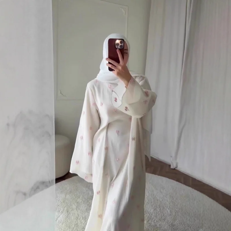 

2025New autumn elegant soft long-sleeve long dress loose comfortable dress