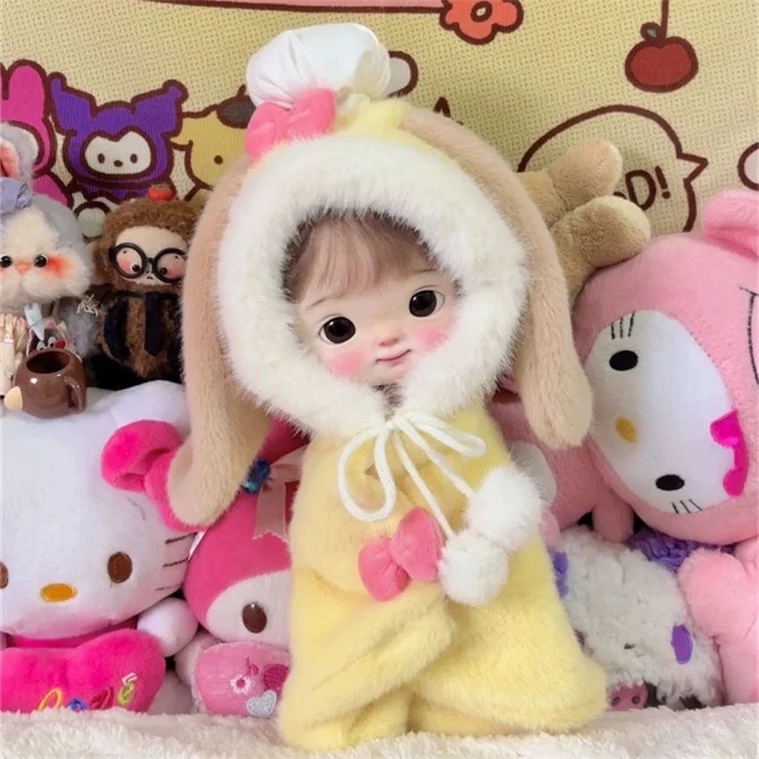 

Сумка для куклы BJD, подходящая для большой головы, длинные уши DianDian, плюшевая сумка соответствующего цвета, аксессуары для кукол BJD