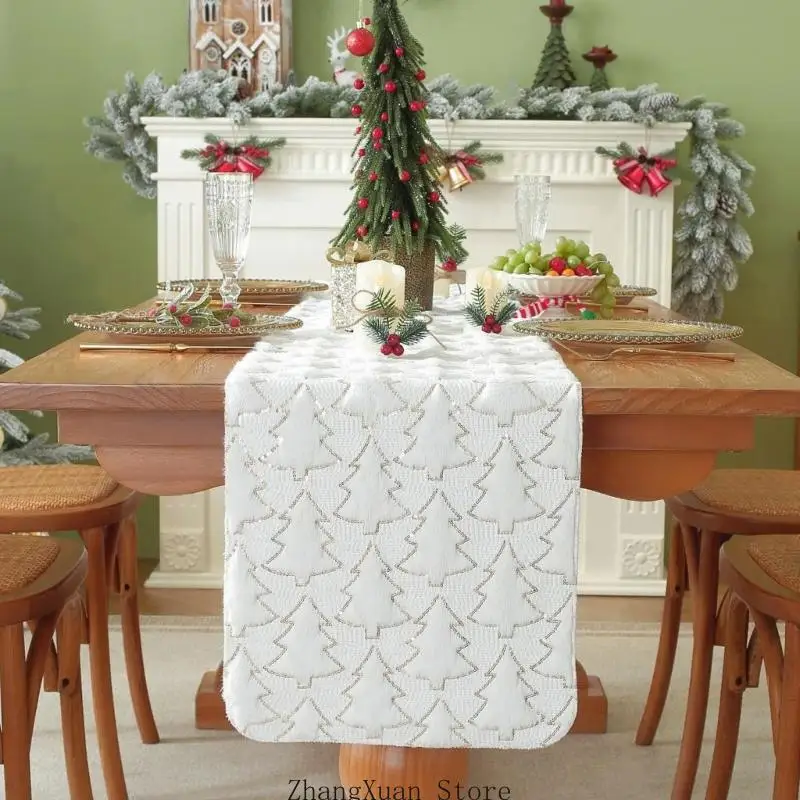 Getufteter Weihnachtstischläufer für Festtagsessen und Sideboards 3XUF – Detail 7