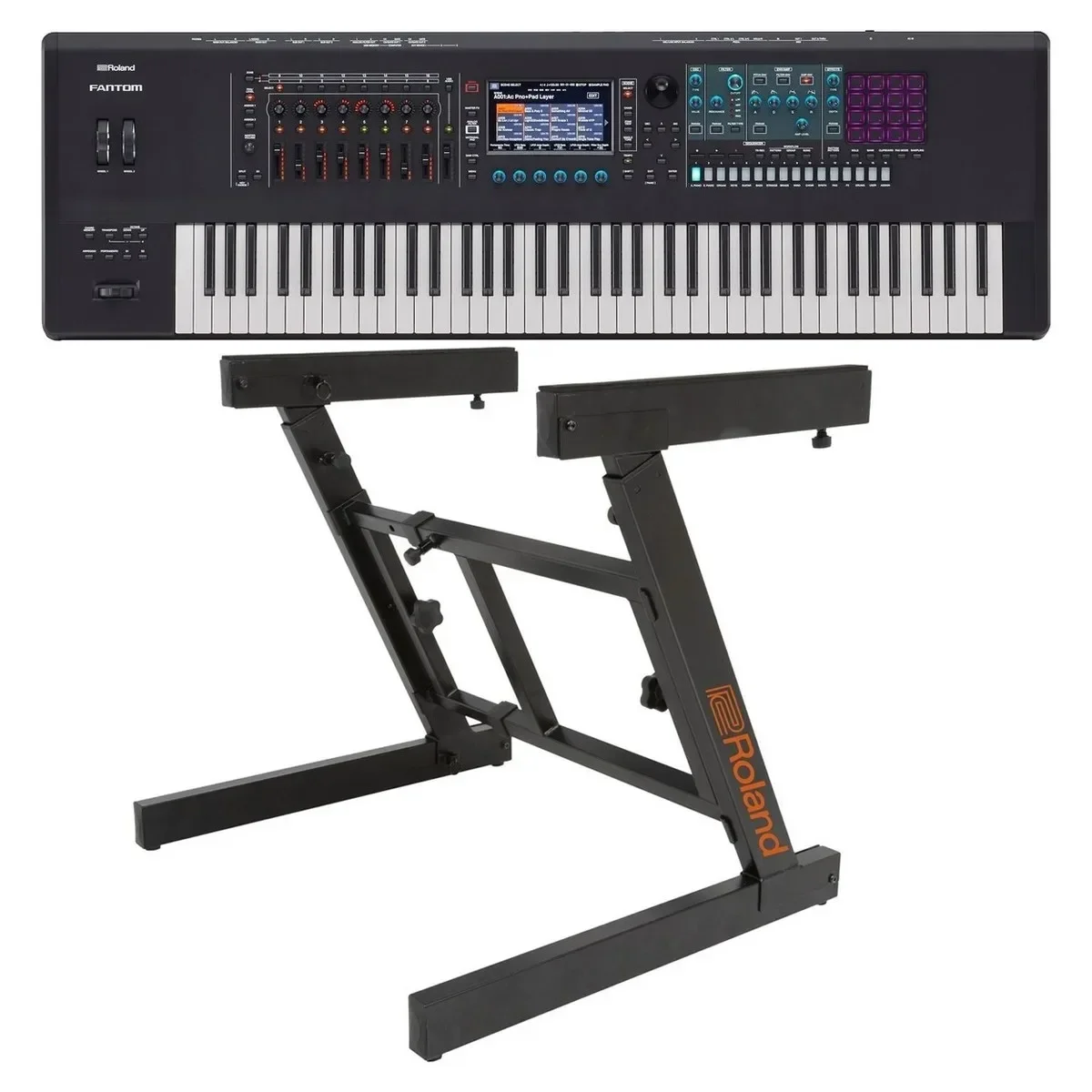 Summer discount of 50% HOT SALES FOR Roland Fantom 7 76 Key Synthesizer Workstation with Z-Frame Stand