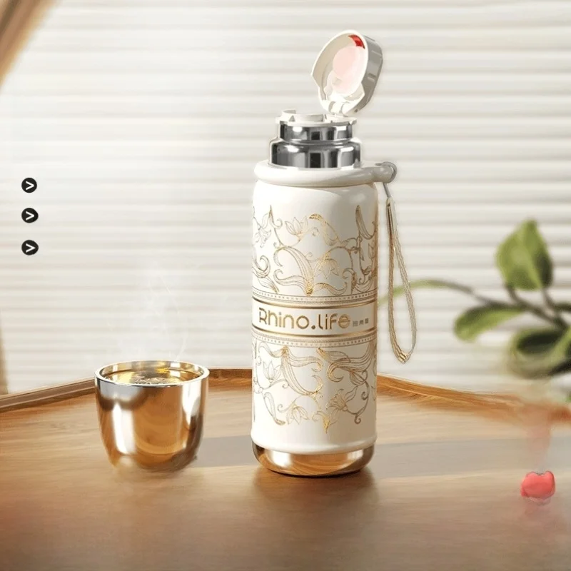 

Portable Large Capacity Stainless Steel Unicorn Tea Cup Women's Style Separate Insulated Water Bottle Luxury Daily Use
