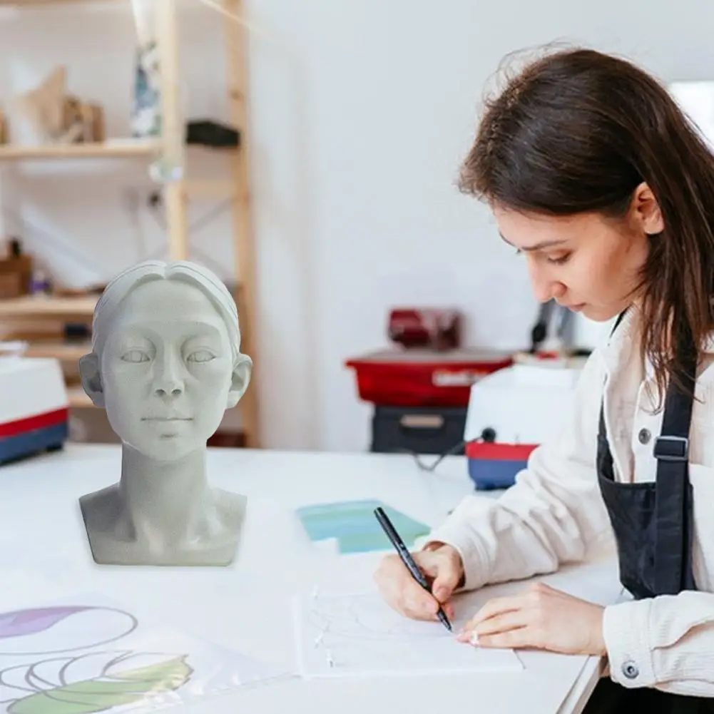 Resin Head Model for Sketching Exercises Drawing Tool for Artists Resin Skull Sculpture with Muscle Structure Planar for Medical