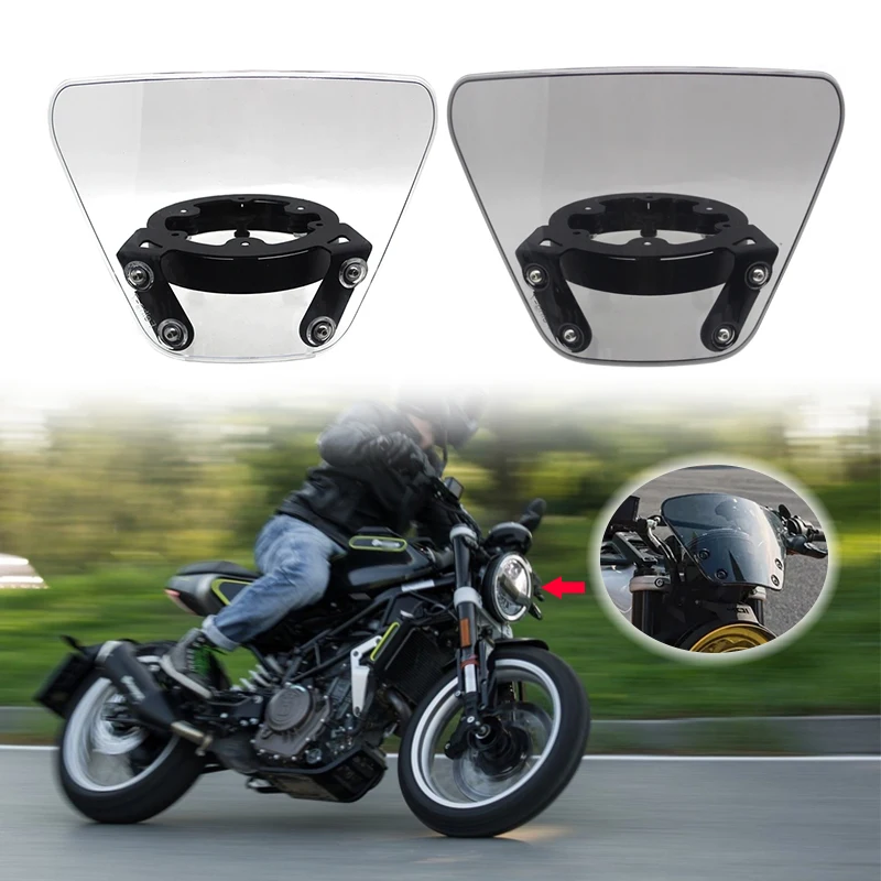 Motorcycle Windscreen Windshield For Husqvarna 250 Svartoilen 401 Vitpilen 401 Universal Motorbikes Windscreen Screen Protector