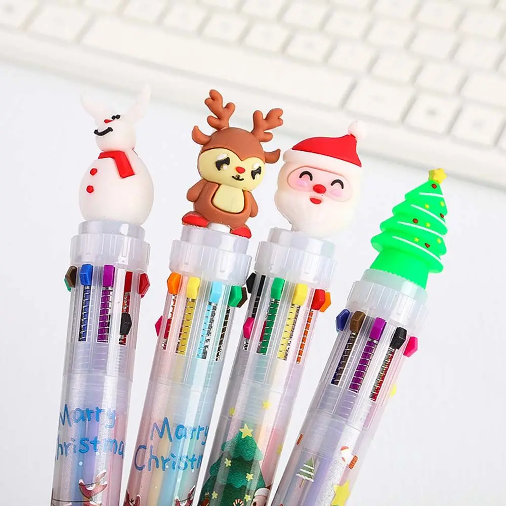 Multicolor Cute Writing Supplies Santa Claus Office School Snowman Xmas Ball Pen Oil Pen Christmas Ballpoint Stationery