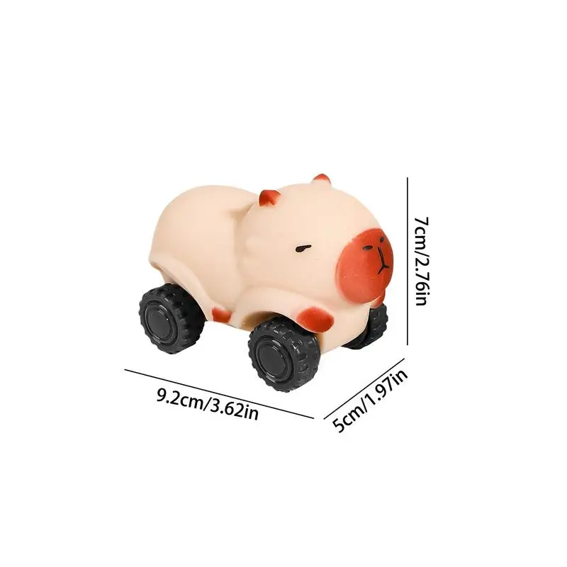 Knijp Capybara Auto Zacht Zintuiglijk Speelgoed Ontluchting Speelgoed Auto Capybara Speelgoed Collectible Beeldjes Knijp Speelgoed Spanning Relief Fidget