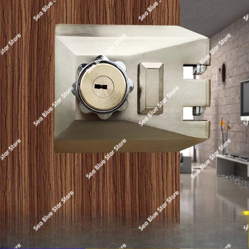 Old-fashioned anti-theft lock Stainless steel, tiger lock Iron door Wooden door Push-pull moving door Automatic pinch lock