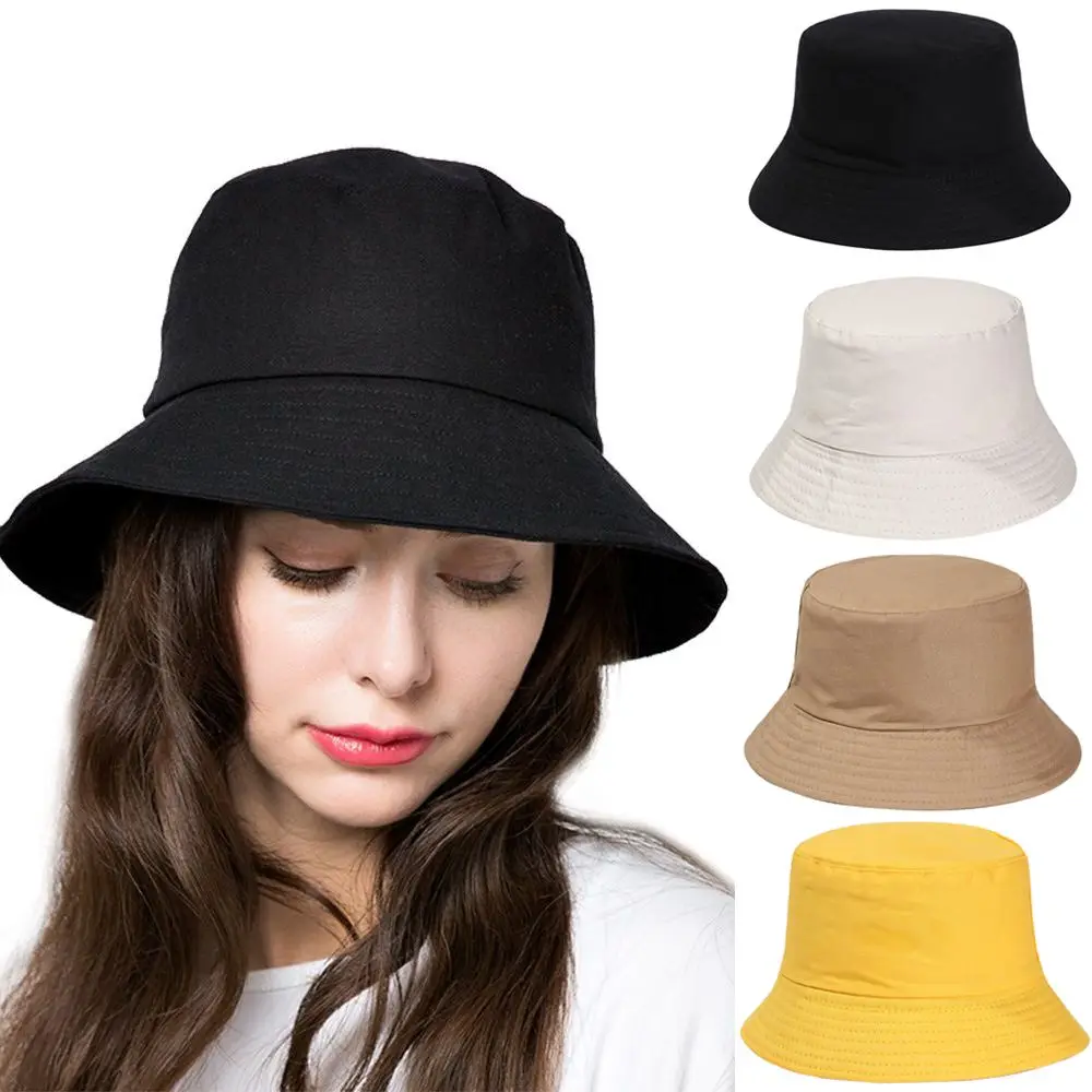 Bucket Hat Women Men Anti-UV Beach Sun Hat Summer Sunscreen Panama Hat Outdoor Foldable Portable Fisherman Cap