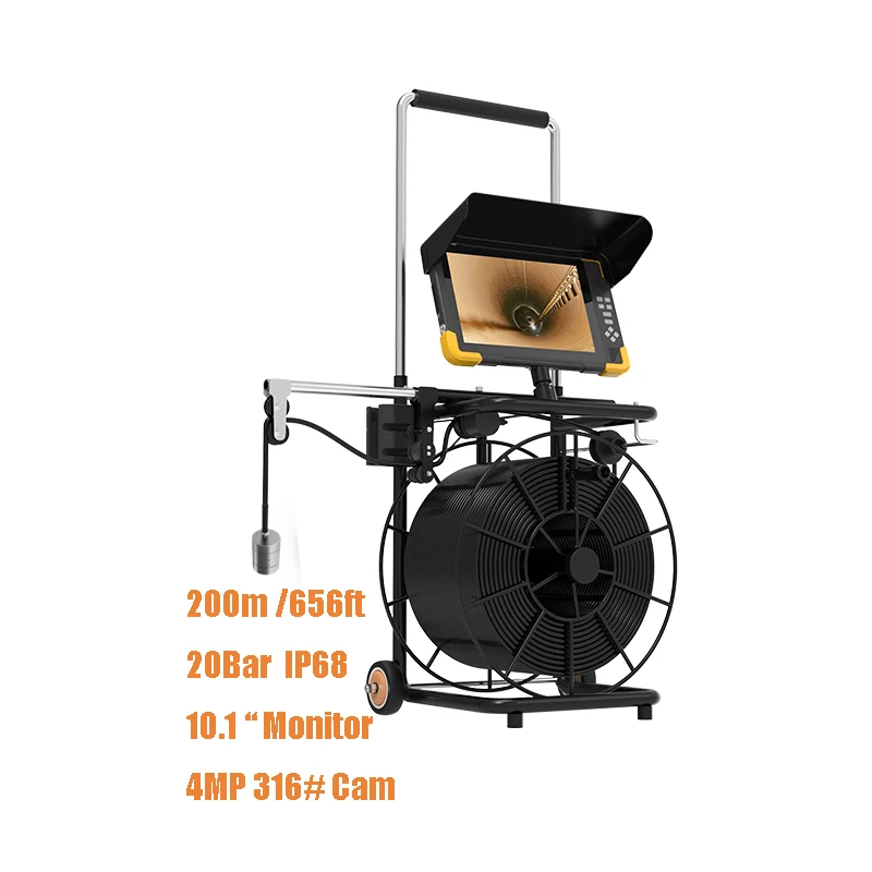 5MP 4K WIFI transmission 10 inches 200 meters underwater deep water mining machine drilling endoscopy  system