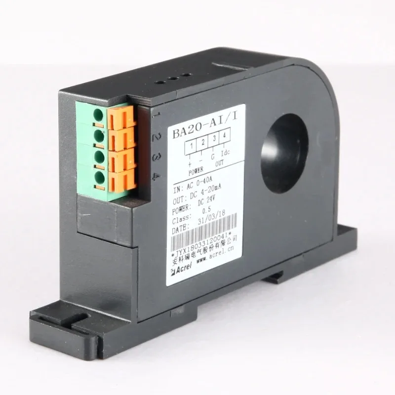 

Acrel BA50-AI/I AC current transducer input 0-600A output 4-20mA 0-20mA for industrial automation