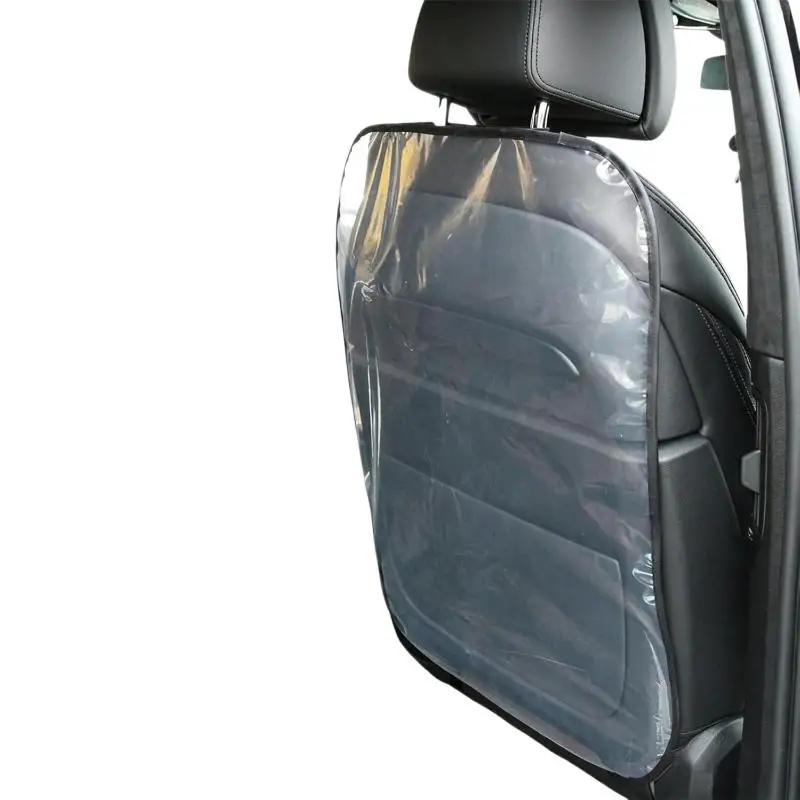 Clear Car Seat Back Kick Mats Waterproof Scratch Resistant Stain Proof Auto Seat Protector for Children Pet Car Trips