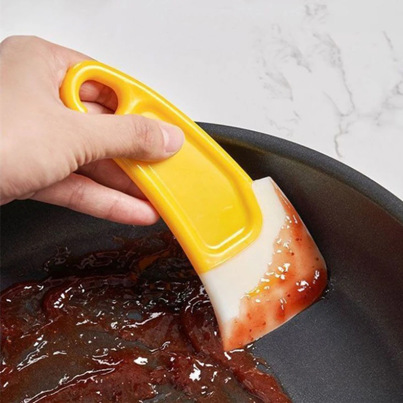 Soft Silicone Scraper Kitchen Cleaning Scraper Bathroom Cleaning Tools Dishes Cleaner Squeegee Household Scraper Oil Shovel