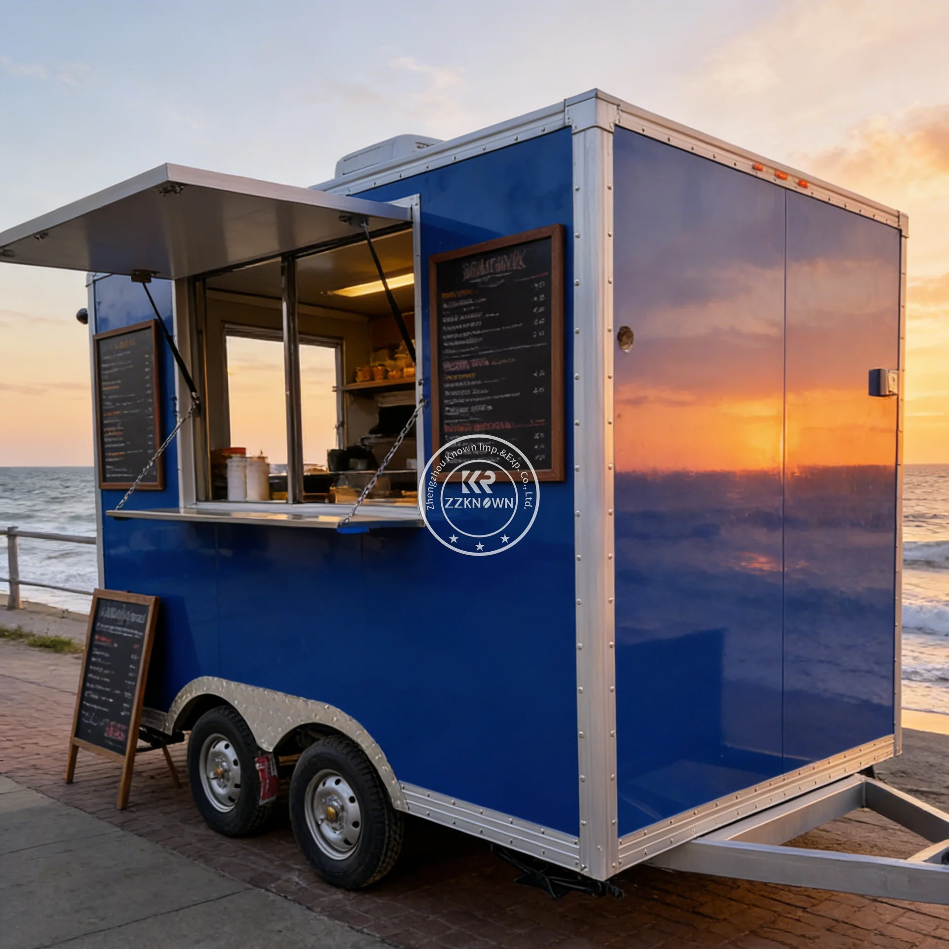

Street Snack Fast Food Trailer Outdoor Catering Trailer Professional Mobile Pizza Food Truck For Sale