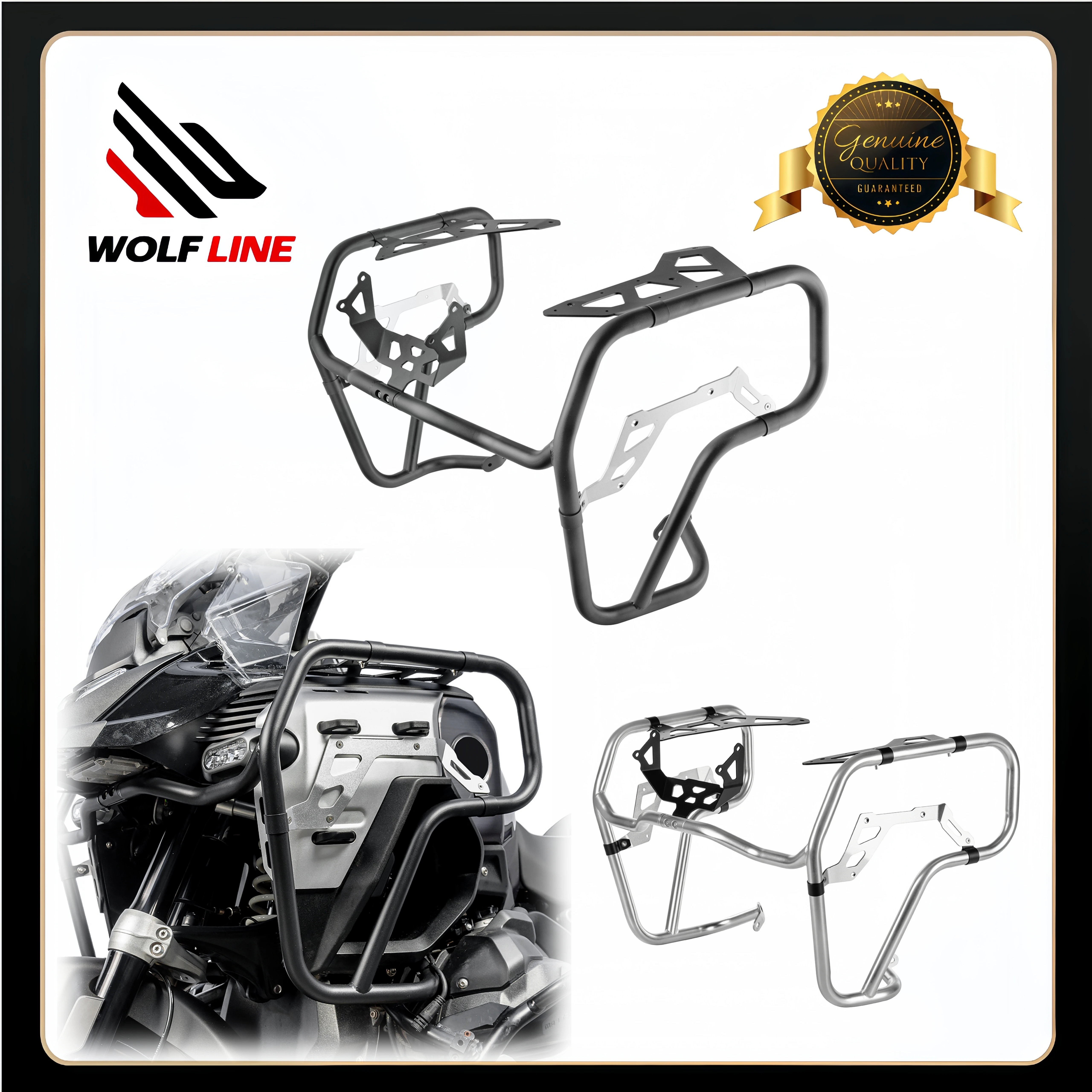 WOLFLINE Stainless Steel Crash Bars Bumper for BMW R1300GS Adventure 2024 2025 2026 Engine Guard Frame Protector Accesorios Moto