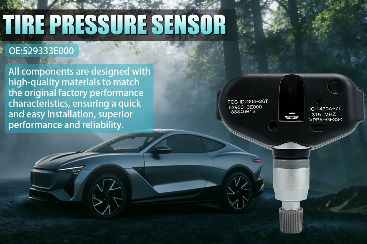 Reifendrucküberwachungssystem-Sensor 52933-3E000 Ersatz für KIA Sportage Hyundai Sonata 315MHZ Ersetzt 529333E000 – Detail 1
