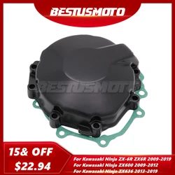 Motorcycle Left Engine Stator Cover Crankcase w/ Gasket For Kawasaki Ninja ZX-6R ZX6R 2009-2019 2013 2014 2015 2016 2017 2018