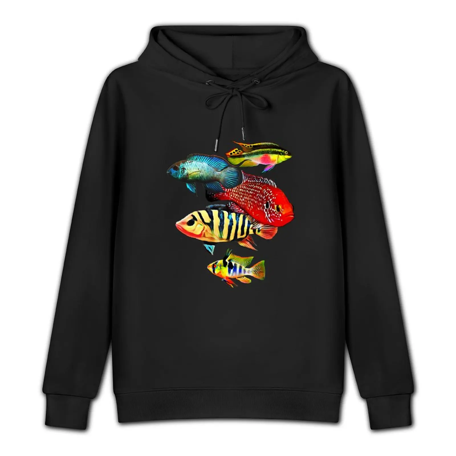 Dwarf Cichlids German Blue Ram Kribensis Aquarium Fish Gift Pullover Hoodie korean style clothes anime hoodie