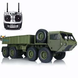 HG 1/12 RC US Military Truck RC Crawler Metal 8x8 Chasis Model 2.4G Radio Servo Motor P801 Remote Control Car RC Toys Model