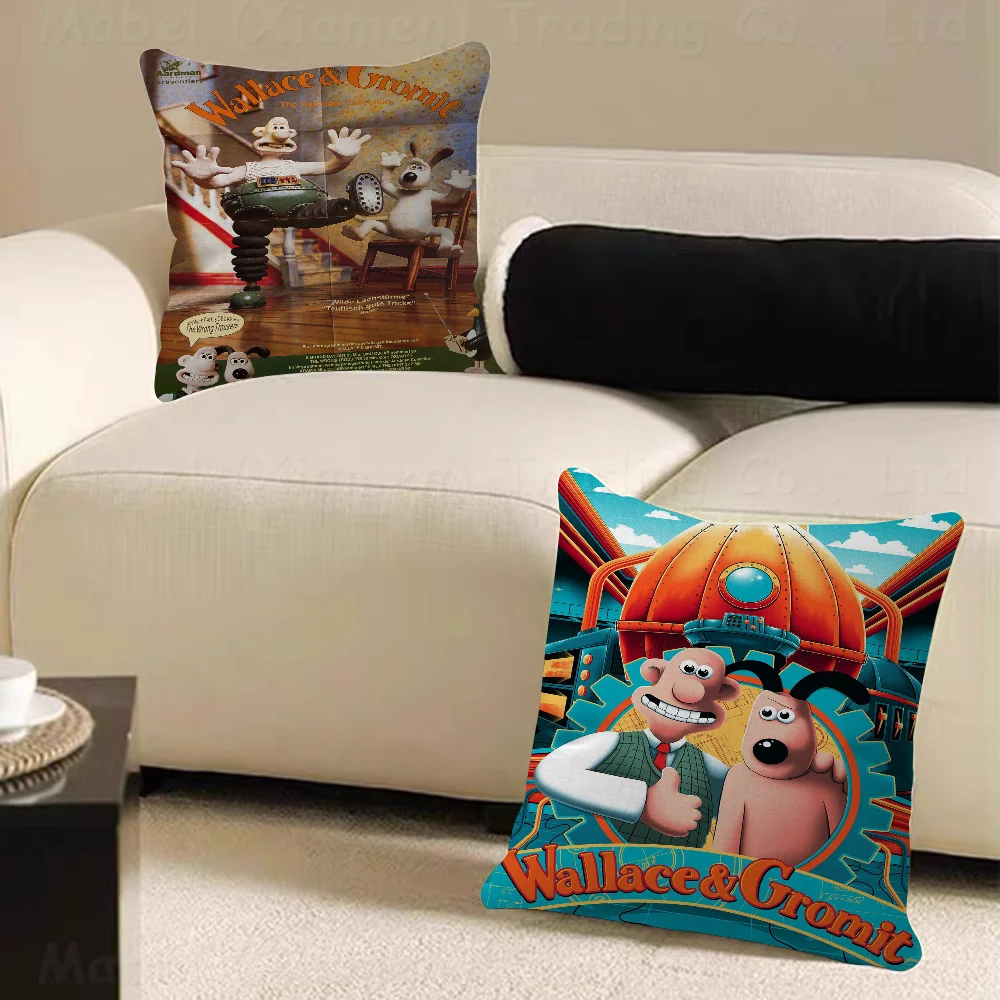 W-Wallace And G-GromitS-DogCushion Cover Inches Farmhouse Decor Home Throw Pillow Covers For Couch Decorations