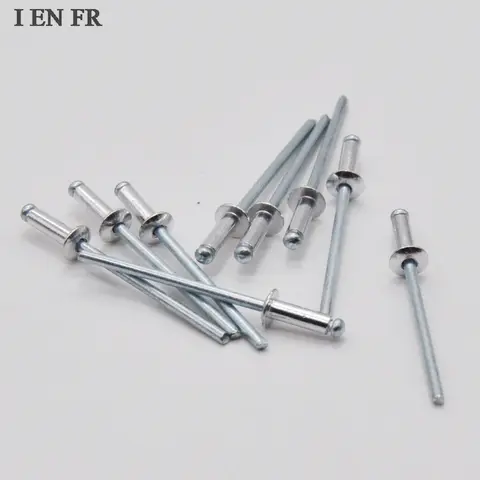 5/50ps M2 M2.4 M3 M3.2 M4 M5 M6 M6.4 GB12618 Aluminium Dome Round Pop Open Hollow Core Pulling Blind Dropper Self-plugging Rivet