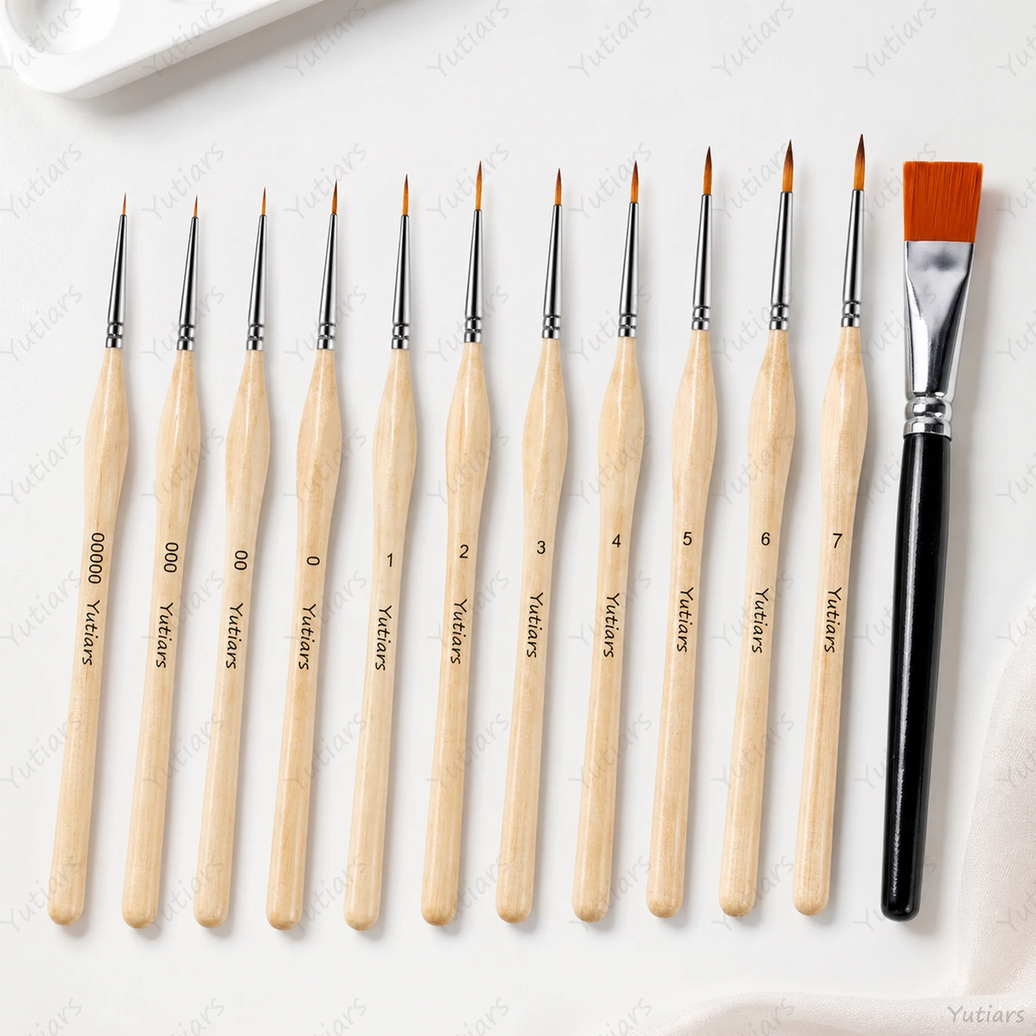 Model Kit Acrylic Paint - 12Pcs Detail Paint Brush Set Miniature