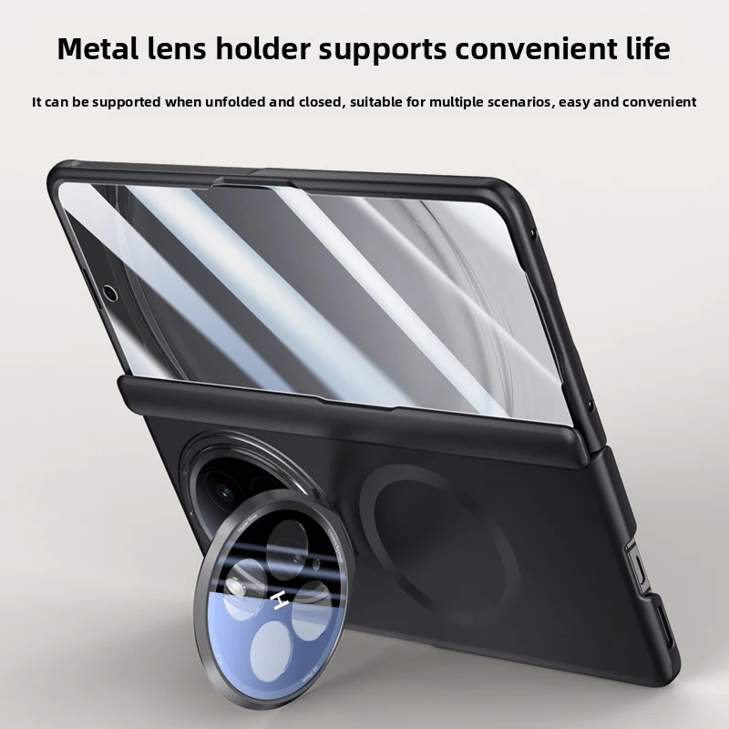 Etui na OPPO Find N6, luksusowe, twarde, z magnetycznym Magsafe, z podstawką na obiektyw, ochronne etui na tył telefonu, pełna osłona na telefon Find N6. — zdjęcie produktu 3
