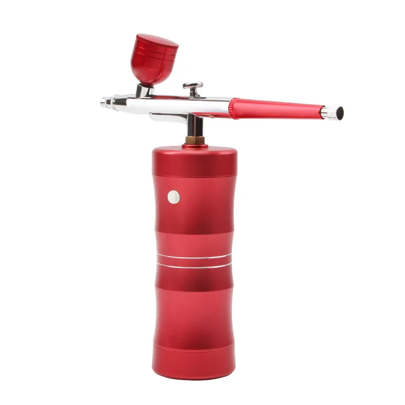 Set mini aerografo professionale per il viso Pompa spray Gen Pen Spazzola ad aria senza fili Nano Nebbia Spruzzatore di nebbia Modalità bellezza