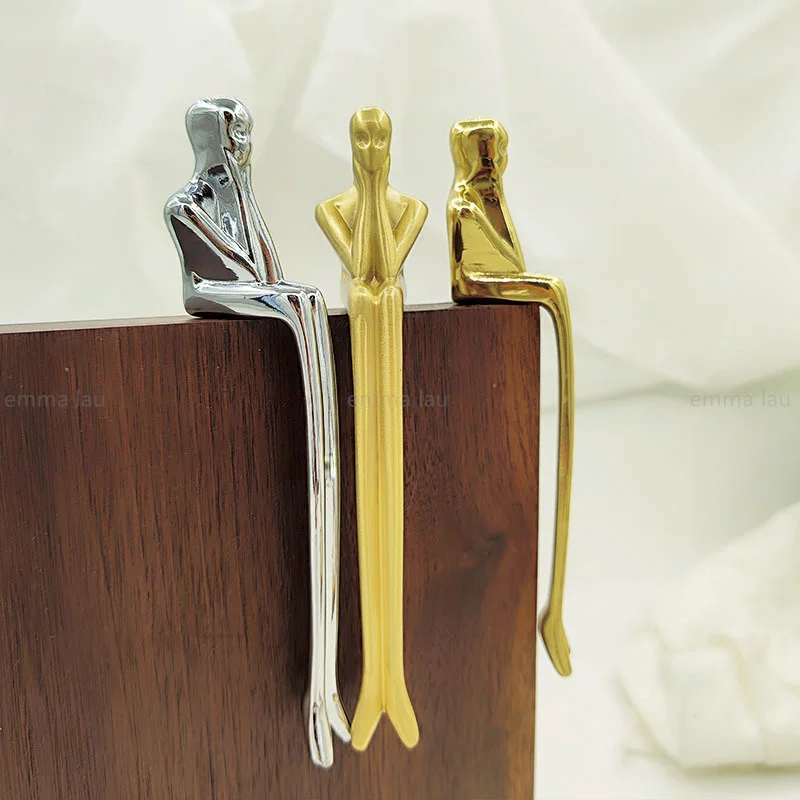 Modern Portrait Art Furniture Handles Drawer Door Knobs Brass Wardrobe Cupbaord Cabinet Pulls For Kitchen Shoe Closet Knob Diy