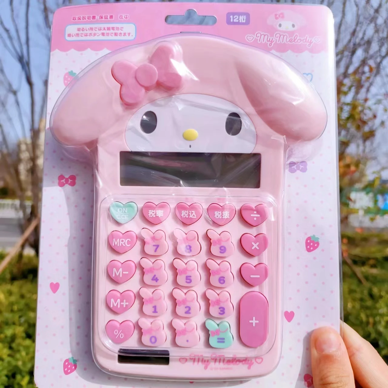 Anime Sanrio Kawaii Computer Mymelody Kuromi Cinnamoroll Calculator Office Use Student Cute Solar Cartoon Pvc Toy Xtmas Gift