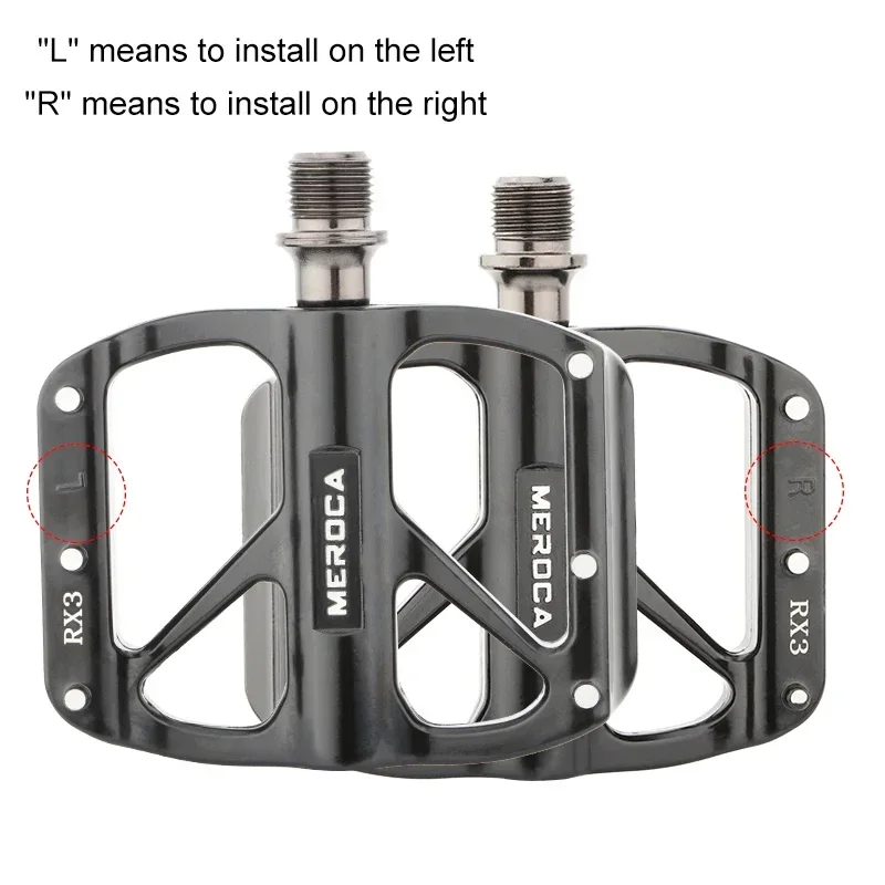 MEROCA  Mountain Bike Bicycle Pedal Aluminum Alloy Non-slip Pedal Folding Bicycle DU/bearing Pedal Bike Pedals Clipless Pedals