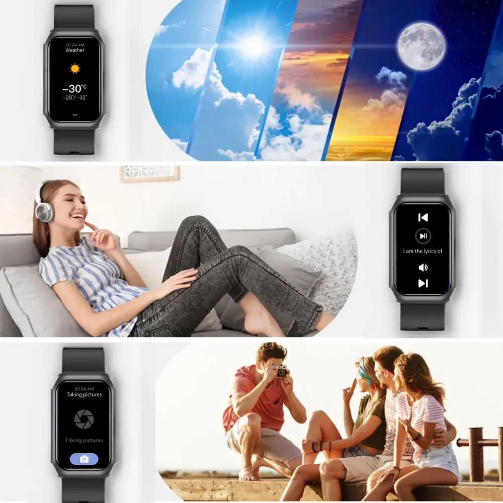 LAXASFIT New Smart Watch Bluetooth Calling Heart Rate&Sleep Monitoring Flashlight Voice Assistant Men Women Smartwatch