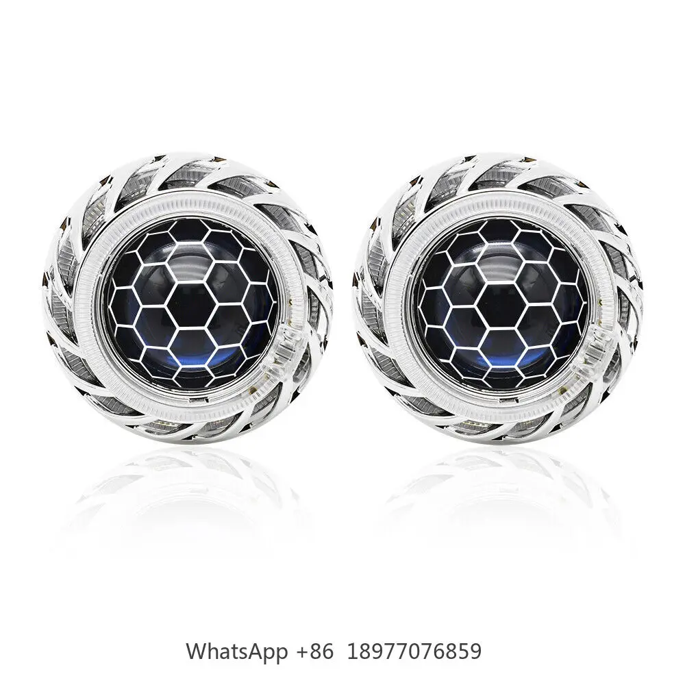 

RGB Bi Led Projector Retrofit Kit Fj Cruiser Turbine Angle Eyes Shroud Headlight Honeycomb Lens