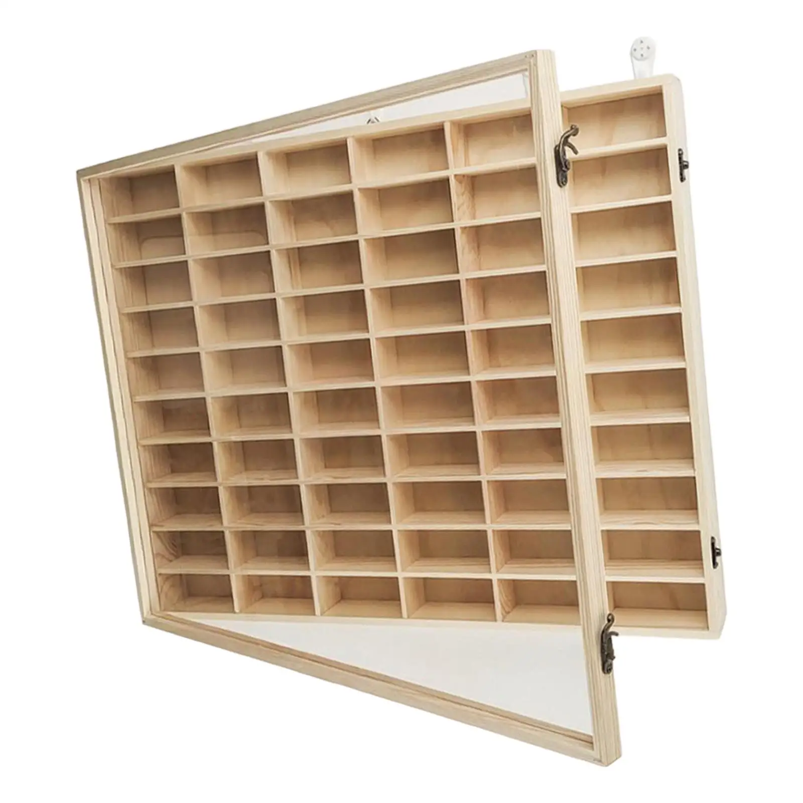 Wooden Toy Car Display Case Multi Grid Model Car Storage Rack Organizer Showcase with Dustproof Door for Bedroom Living Room - view 2