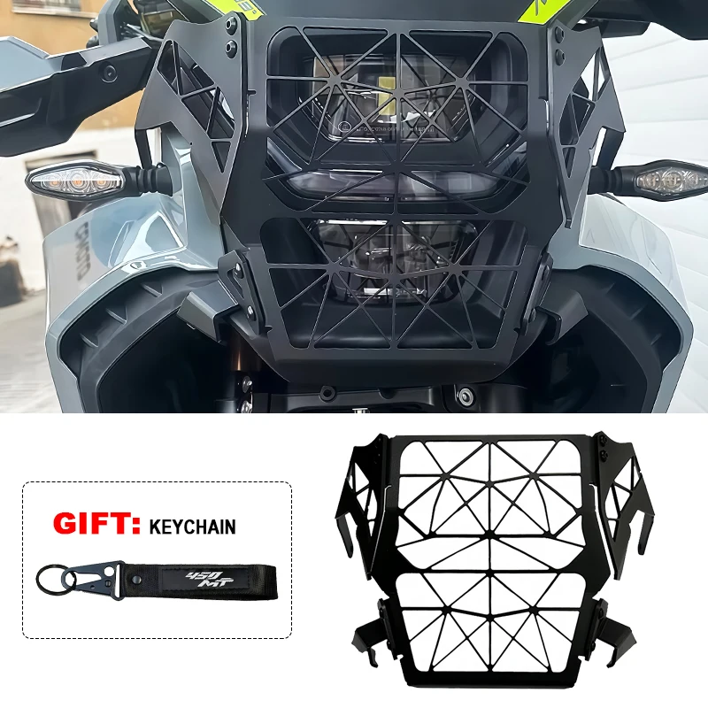 

450mt 2025 Motorcycle Headlight Grilles Guard Protector For CFMOTO 450MT 450 MT MT450 2024 Headlamp Front Light Cover Protection
