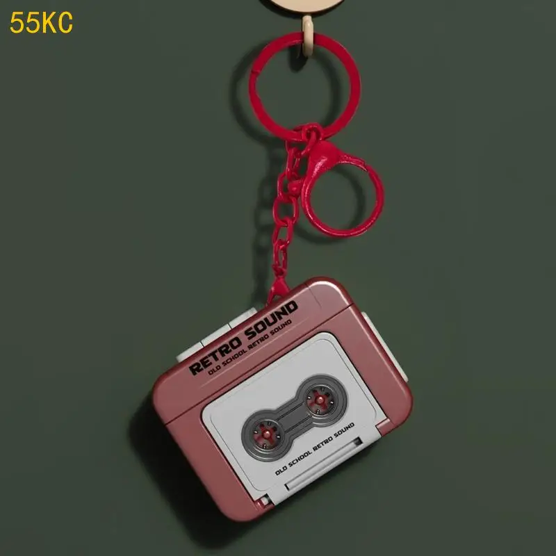 

55KC Charm Mini Tape Recorders Keychains Attachment for Daily Use and Decoration