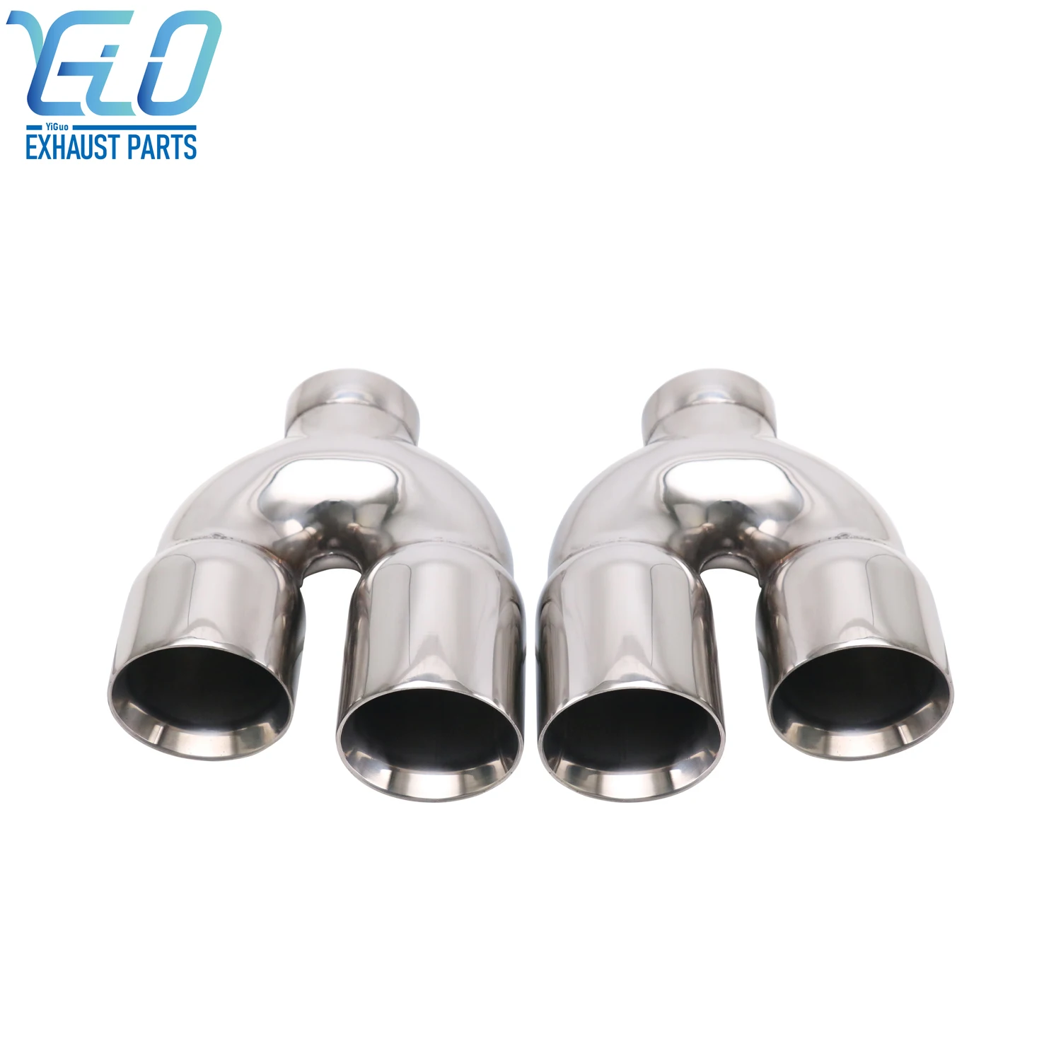 

1PCS Stainless steel Double Exhaust Tailpipe Muffler interface 63mm Auto Car Nozzle End tips