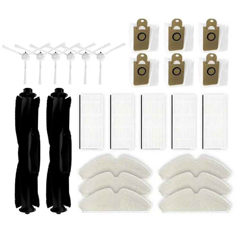 

ABHZ-Аксессуары для робота-пылесоса Lenovo T1 Pro / T1s Pro / Cleaner T1: роликовая щетка, HEPA-фильтр, салфетка для влажной уборки, мешок для сбора пыли