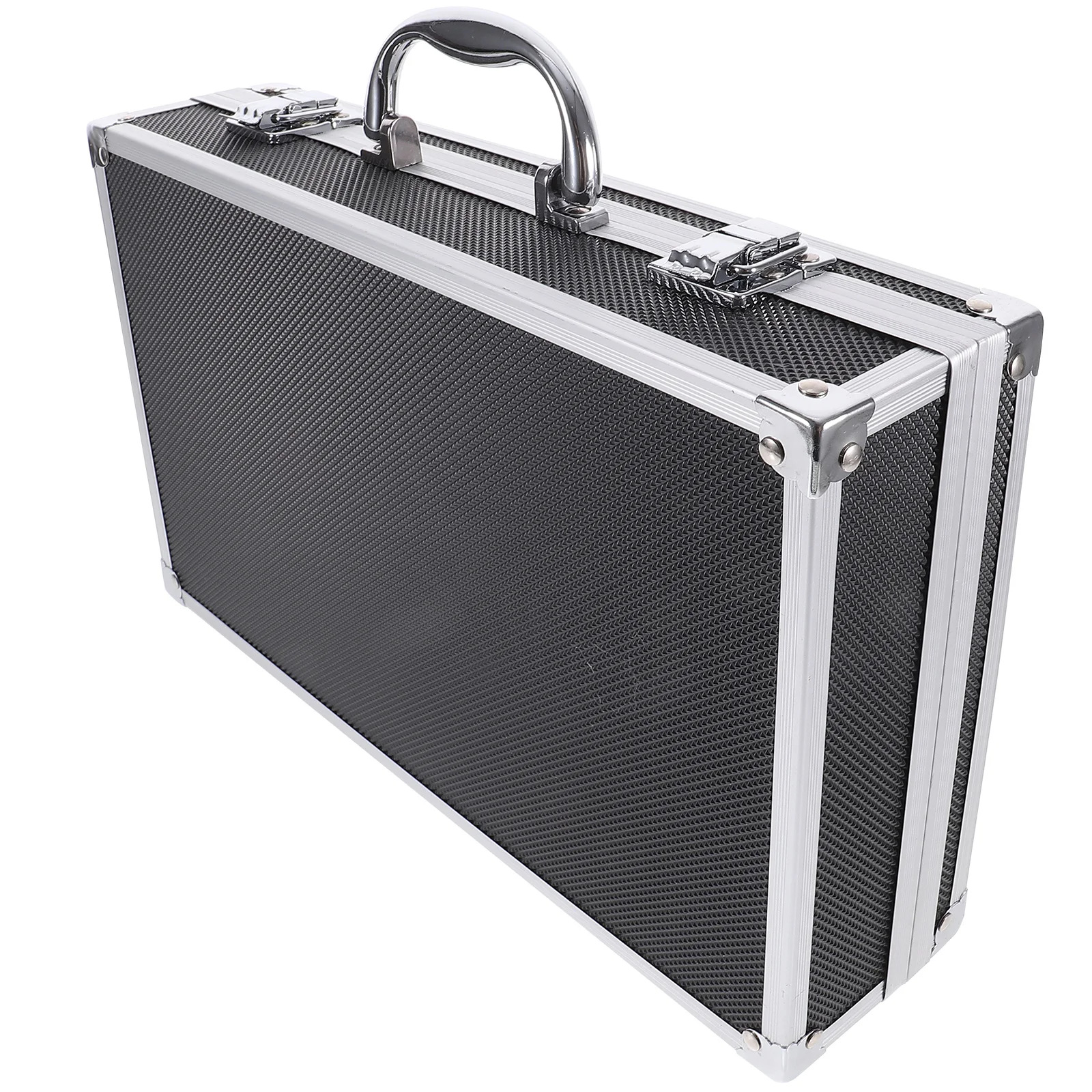 

Microphone Box Suitcase Organizer Sturdy Boxes Storage Container Hard Shell Wireless Aluminum Alloy Sponge Holder