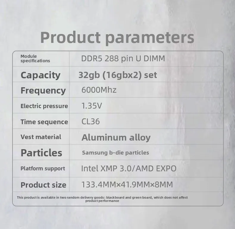 DDR5 memory, white blade RGB light bar, high frequency memory 6800RGB sleeve C34