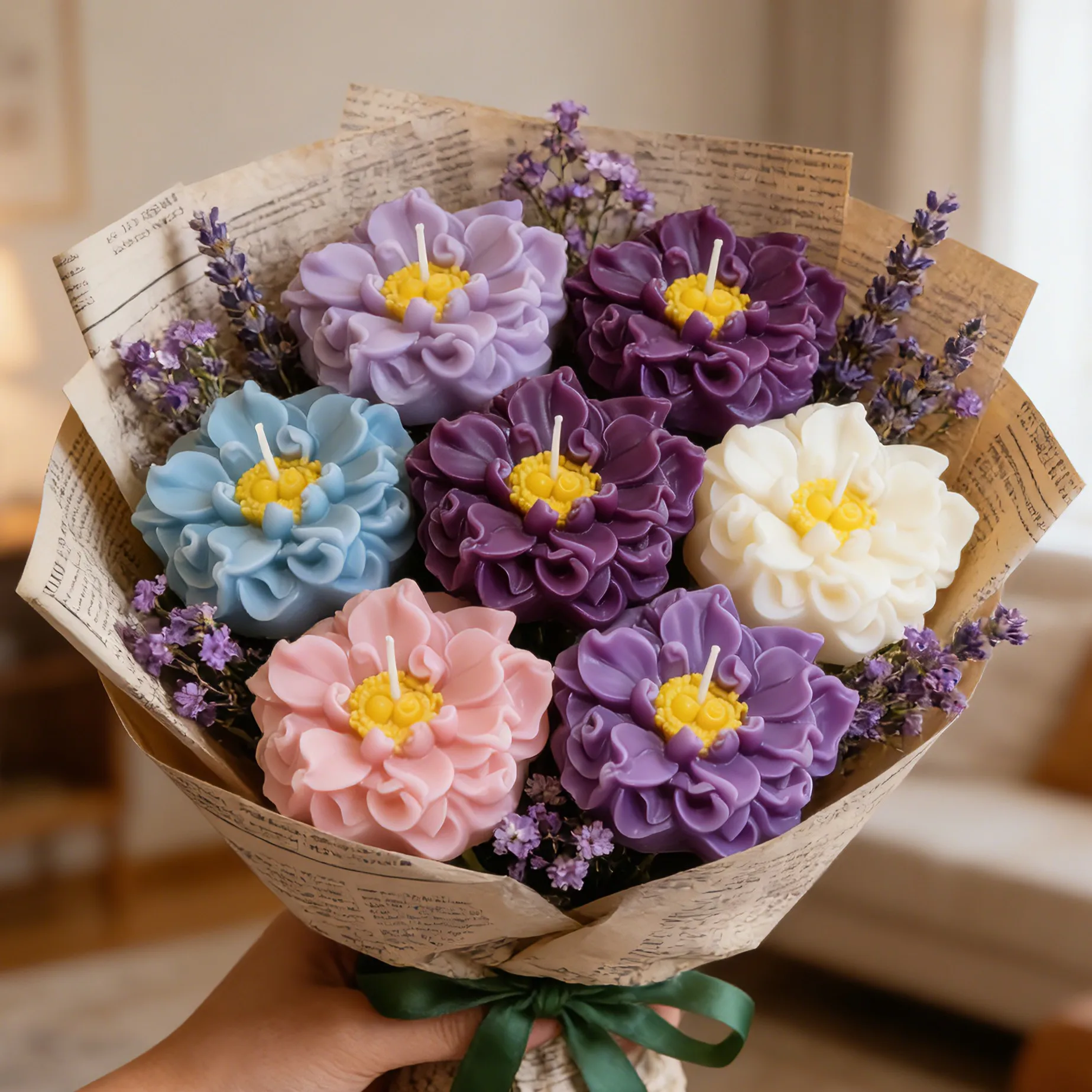 

Stereo Anemone Silicone Mold, Cake Piping Mold, DIY Handmade Flower Aromatherapy Candle Mold