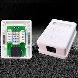 Rj45-接続ボックスcat5ecat6ジャンクションボックス,1ポートネットワークケーブル,アダプター,延長,実用的なピンセット