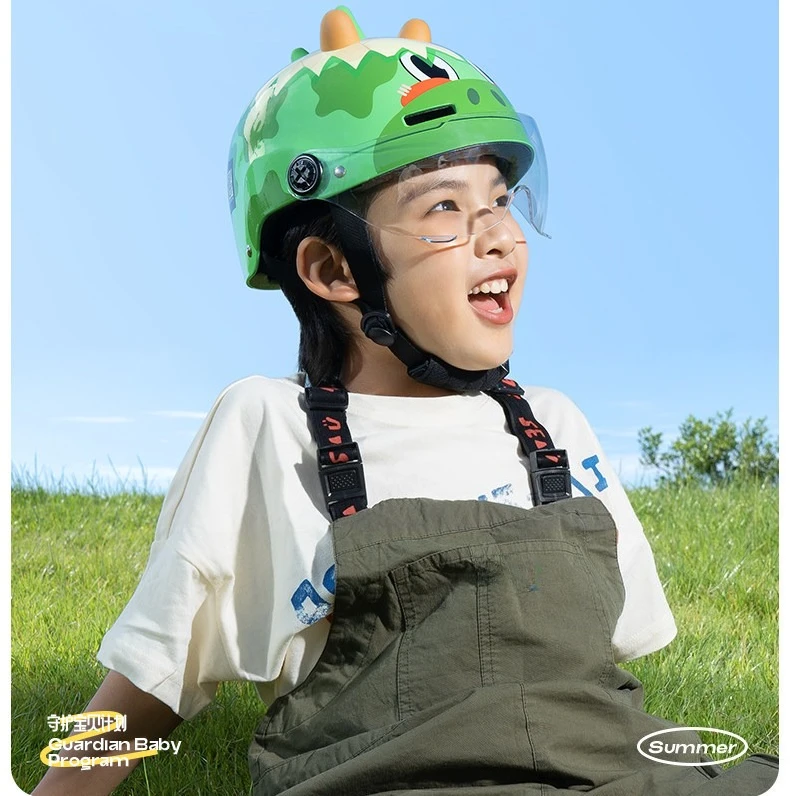 Child Riding Helmet Adjustable Adorable Appearance Ultra-Light Shock Absorbing ABS Toddler Skateboard Bike Safety Helmet 48-58CM