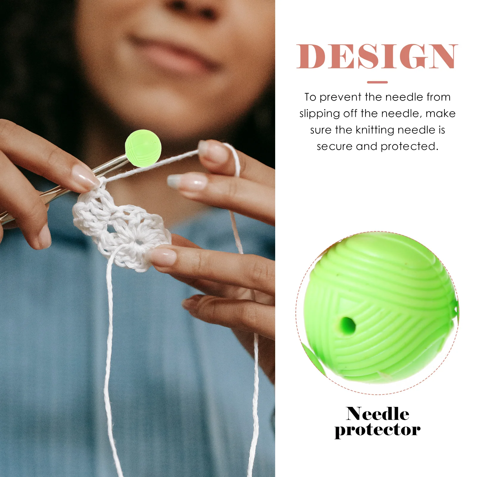 

100Pcs Needle Protectors Flexible Locking Stoppers for Knitting Needles and Crocheting Tools Needles Point Protector