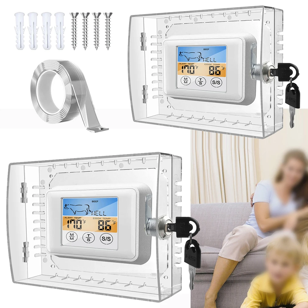 Acrylic Guard with Locks Provides Reliable Protection Against Unwanted Adjustments of Your Thermostat Settings