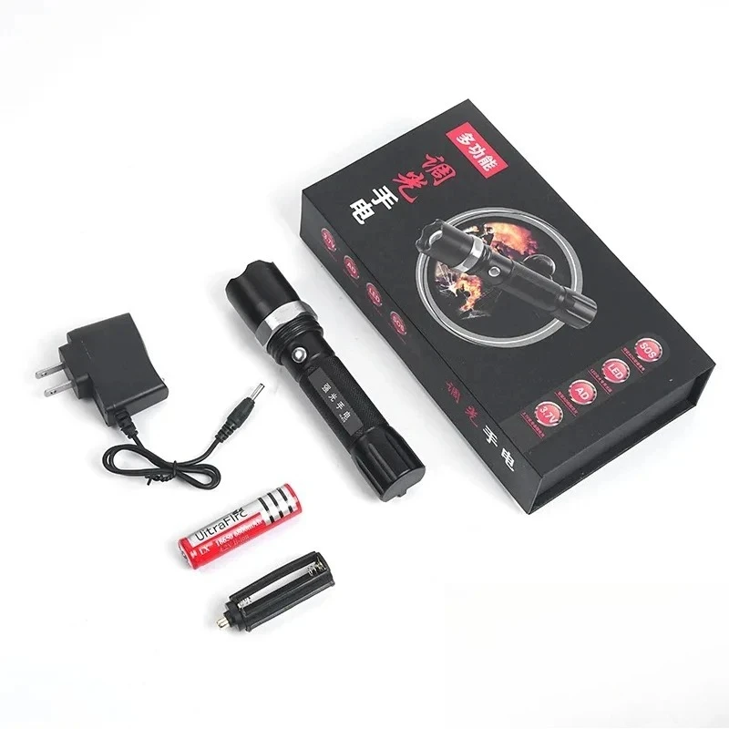 LED Outdoor Notfall wiederaufladbare Zoom multifunktionale Aluminiumlegierung Haushalt Hochleistungs-Taschenlampe