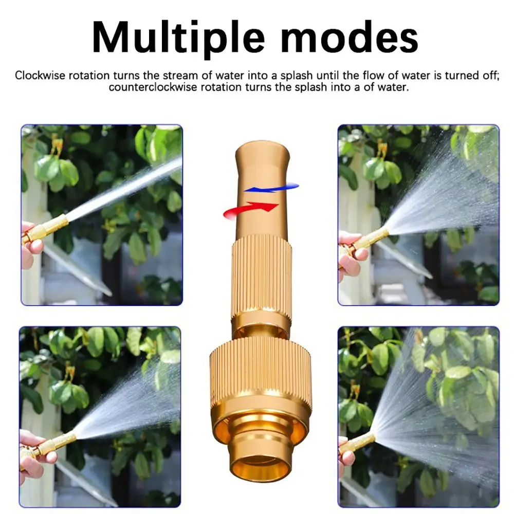 1Set High Pressure Water Spray Torch Nozzle with Quick-connect Connector Brass Plating Washing Machine Nozzle 1/2