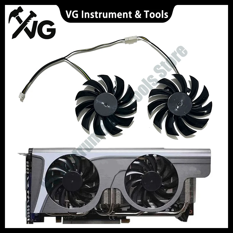 NOVO Ventilador de Resfriamento para GPU de 75MM GTX 560 GTX 460 PLD08010S12HH para MSI Geforce GTX 560 560TI 570 580 GTX 460 480 HD 6870