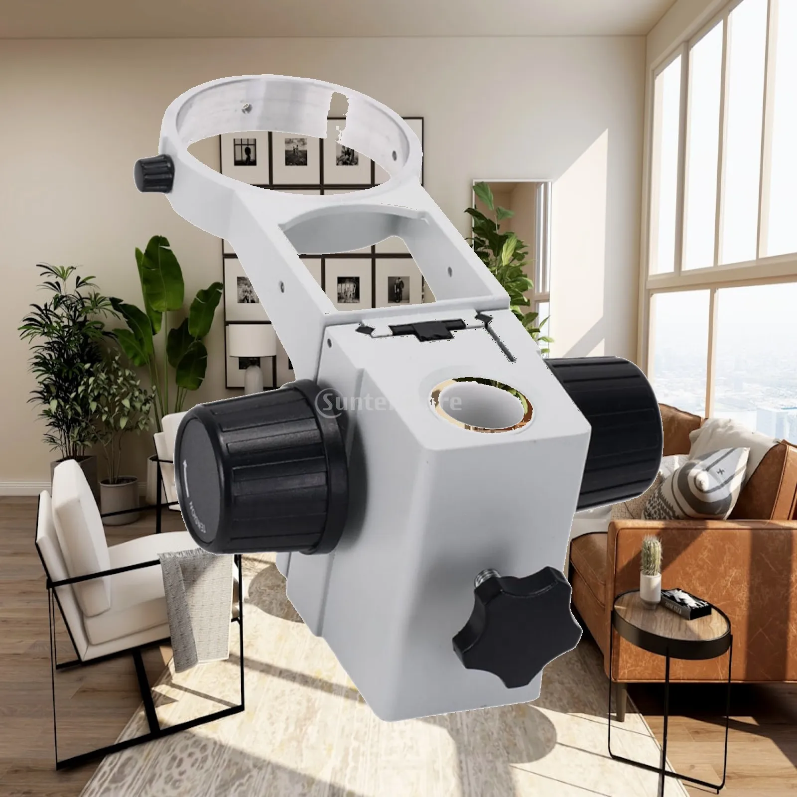 Support de mise au point pour microscope, support d'objectif réglable pour microscope stéréo