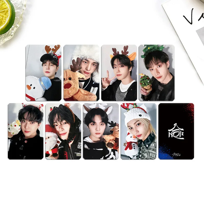 8pcs Stray Kids Small Card SBS Popular Song Entry Card SKZOO HOP Special Card Christmas Card Fan Collection Card Gift